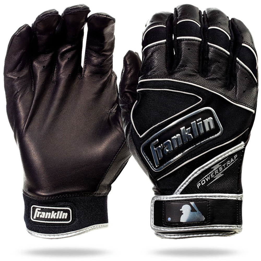 Baseball-Schlaghandschuhe Franklin Powerstrap® - Schwarz S